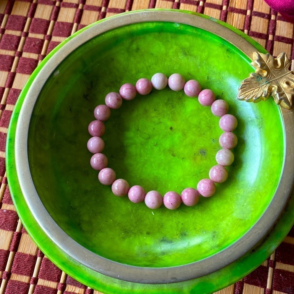 Rhodochrosite 8mm Natural Stretchy Bracelet